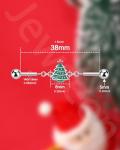 Santa Industrial Barbell Christmas Tree Earring