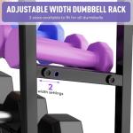 Adjustable Dumbbell Rack for Home Gym Storage