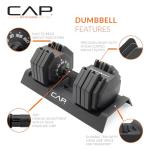 CAP Barbell Adjustable 55 lb Dumbbell Pair