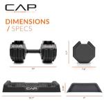 CAP Barbell Adjustable 55 lb Dumbbell Pair