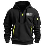 Men's Black Quarter Zip Tactical Fleece Hoodie