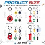 20pcs Gym Keychain Set for Fitness Lovers