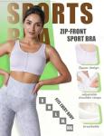 High Support Zip Front Sports Bra for Women
