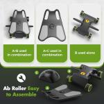 Ab Roller with Elbow Support and Knee Pad