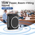 Portable Wireless Voice Amplifier with Headset Microphone