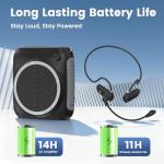 Portable Wireless Voice Amplifier with Headset Microphone