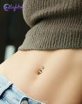 Belly Button Ring with CZ and Surgical Steel