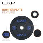 CAP Barbell 45 lb Olympic Bumper Plate - Black