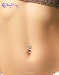 Belly Button Ring with CZ and Surgical Steel