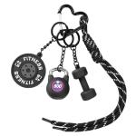 Black Dumbbell Keychain - Perfect Gift for Fitness Lovers