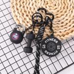 Black Dumbbell Keychain - Perfect Gift for Fitness Lovers