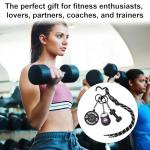 Black Dumbbell Keychain - Perfect Gift for Fitness Lovers