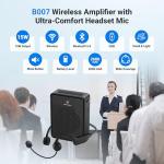 Wireless Voice Amplifier Headset Microphone System