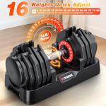 Adjustable Dumbbell Set 25-80LB for Home Gym
