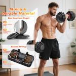 Adjustable Dumbbell Set 25-80LB for Home Gym