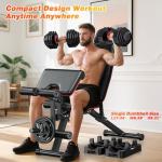 Adjustable Dumbbell Set 25-80LB for Home Gym