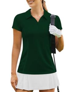 Women's Short Sleeve V Neck Golf & Tennis Top