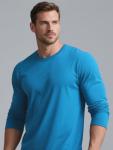Men's Long Sleeve Gym Shirt - Waterfall Blue