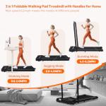 Compact Portable Treadmill with Handle for Home