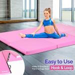 Pink 6' Folding Tri-fold Exercise Gym Mat