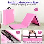 Pink 6' Folding Tri-fold Exercise Gym Mat