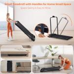 Compact Portable Treadmill with Handle for Home