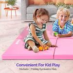 Pink 6' Folding Tri-fold Exercise Gym Mat