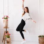 High Waisted Women's Workout Leggings - Black