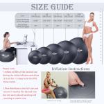 Anti-Burst Exercise Ball with Pump for Workouts