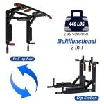 Wall Mounted Pull Up Bar and Dip Station