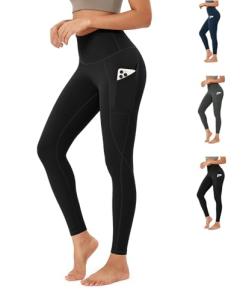 High Waisted Resistance Band Leggings with Pockets
