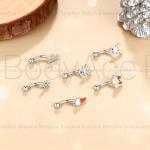 BodyAce 16G Stainless Steel Curved Eyebrow Rings