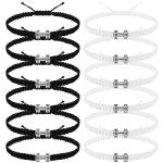 Zeyune 12-Piece Motivational Dumbbell Charm Bracelet