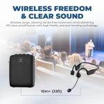 Wireless Voice Amplifier with Earhook Microphone