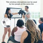 Cordless Double Wireless Microphone Headset for Two