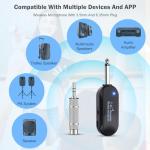 Cordless Double Wireless Microphone Headset for Two