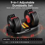 Adjustable 25 lb Dumbbell Set for Home Gym