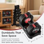 Adjustable 25 lb Dumbbell Set for Home Gym