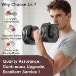 Adjustable 25 lb Dumbbell Set for Home Gym