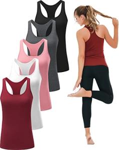 5 Pack Women's Racerback Workout Tank Tops