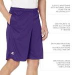 Russell Athletic Men's Purple Performance Shorts with Pockets