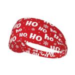 Red Snowflake Sports Headbands for Fitness and Exercise