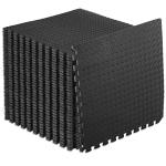 ProsourceFit Interlocking Foam Exercise Mat - Black