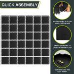 ProsourceFit Interlocking Foam Exercise Mat - Black