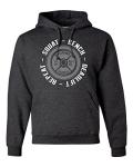 Funny Gym Sweatshirt Hoodie for Men - Black Heather