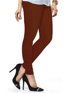 Women's Cotton Churidar Leggings in Brown