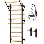 Cofiyard Wooden Wall Gym with Pull-up Bar