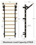 Cofiyard Wooden Wall Gym with Pull-up Bar