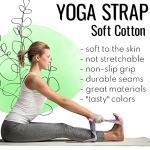 TECEUM Adjustable Cotton Yoga Strap - Multiple Lengths