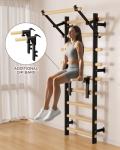 Cofiyard Wooden Wall Gym with Pull-up Bar